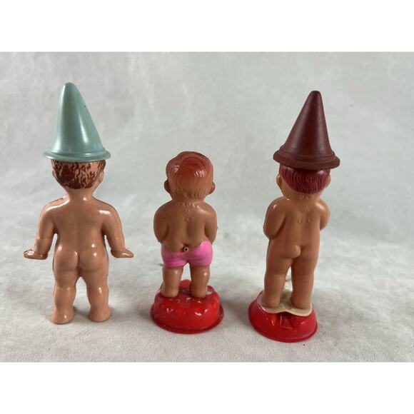 Little Squirt Bubbling Babies Celluloid Dolls Lot of 3 Vintage Made in Japan - Picture 3 of 9